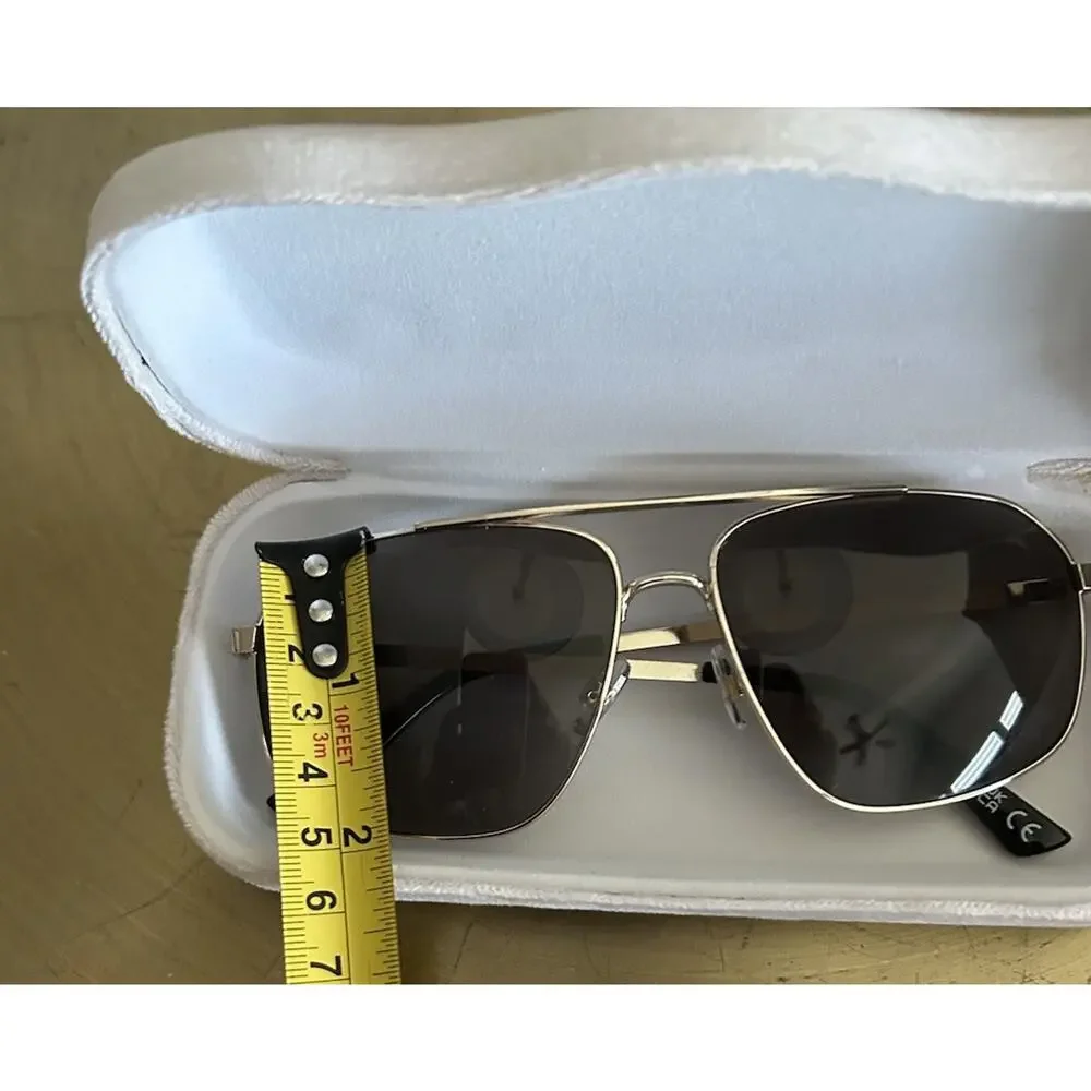 FRYE AND CO. Aviator Sunglasses Gold Wire Frame And Velvet Case